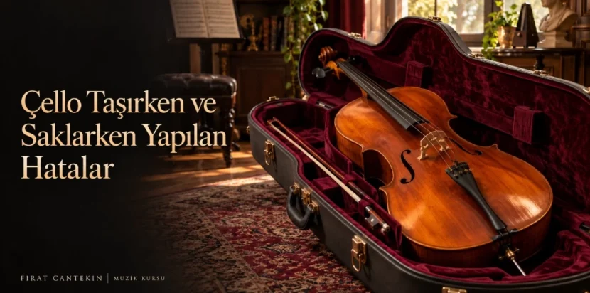 Çello taşırken ve saklarken yapılan hatalar, sert çello kutusu hardcase ve çello bakımı - Fırat Cantekin Müzik Kursu İzmir