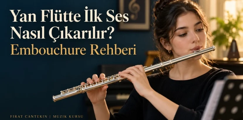 Yan flütte ilk ses nasıl çıkarılır, embouchure dudak pozisyonu ve yan flüt eğitimi - Fırat Cantekin Müzik Kursu İzmir